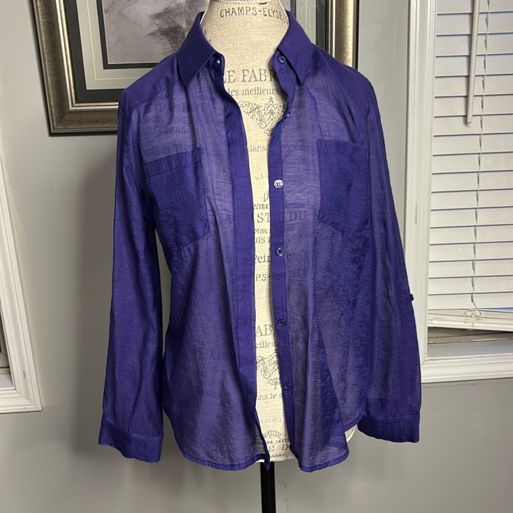 Sheer button down